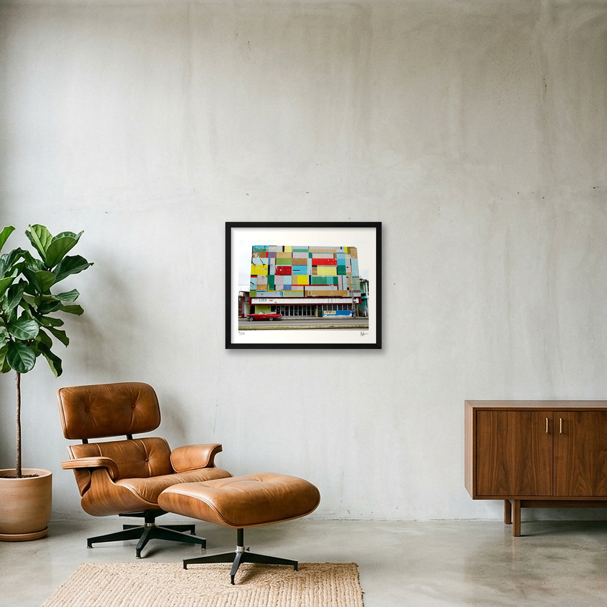 Red Convertible — 50×40cm, 20×16" Black Frame