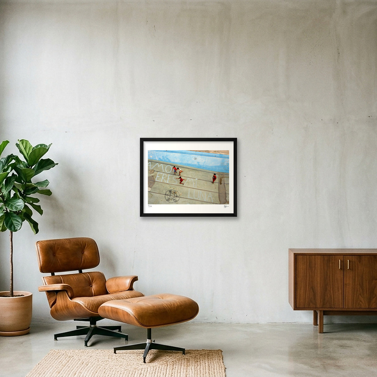 Amo, Eres Mi Luna — 50×40cm, 20×16" Black Frame